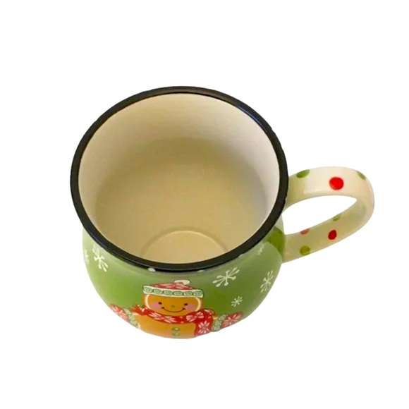 Temptations by Tara Winter Whimsy Gingerbread Man 16 Oz Coffee Mug. - Picture 4 of 7